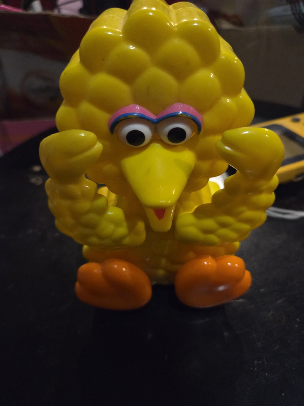 Vintage big bird wind up peek a boo music toy